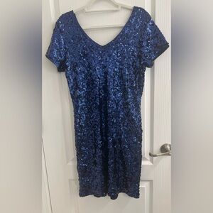 Blue Sequin Dress